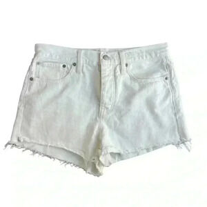 Madewell Relaxed Denim White Shorts Size 26